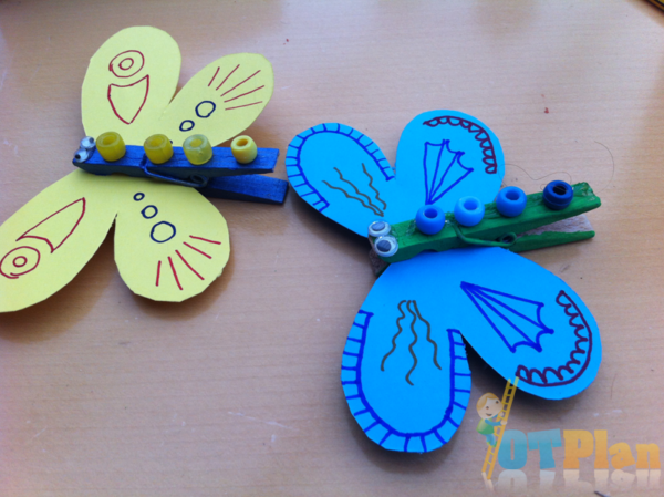Clothespins Butterfly activity